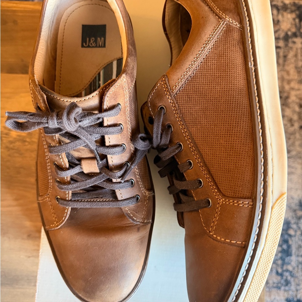 Johnston & Murphy Brown Leather Sneakers